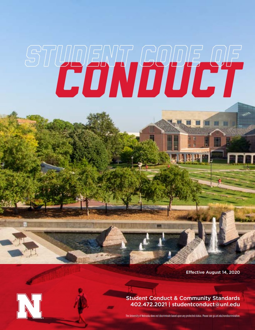 Student Code Of Conduct Community Standard Nebraska University Lincoln Personal Statement 